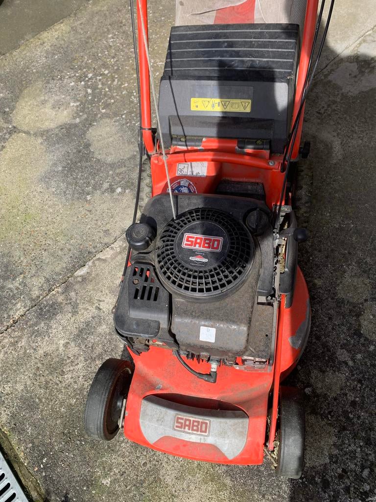 Sabo grasmaaier met wielaandrijving, Cirkelmaaier, Gebruikt, Ophalen of Verzenden, 50 cm of meer