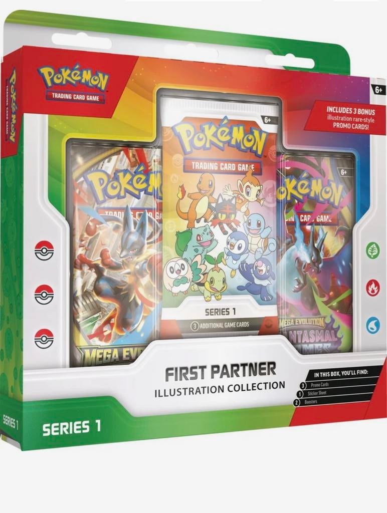 6x pokemon first partner illustration collection, Ophalen of Verzenden, Zo goed als nieuw