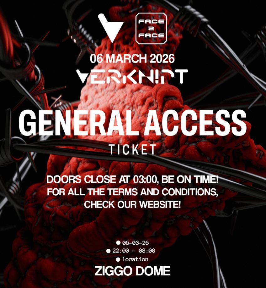 Verknipt Face2Face Ziggo Dome Regular Ticket, Eén persoon