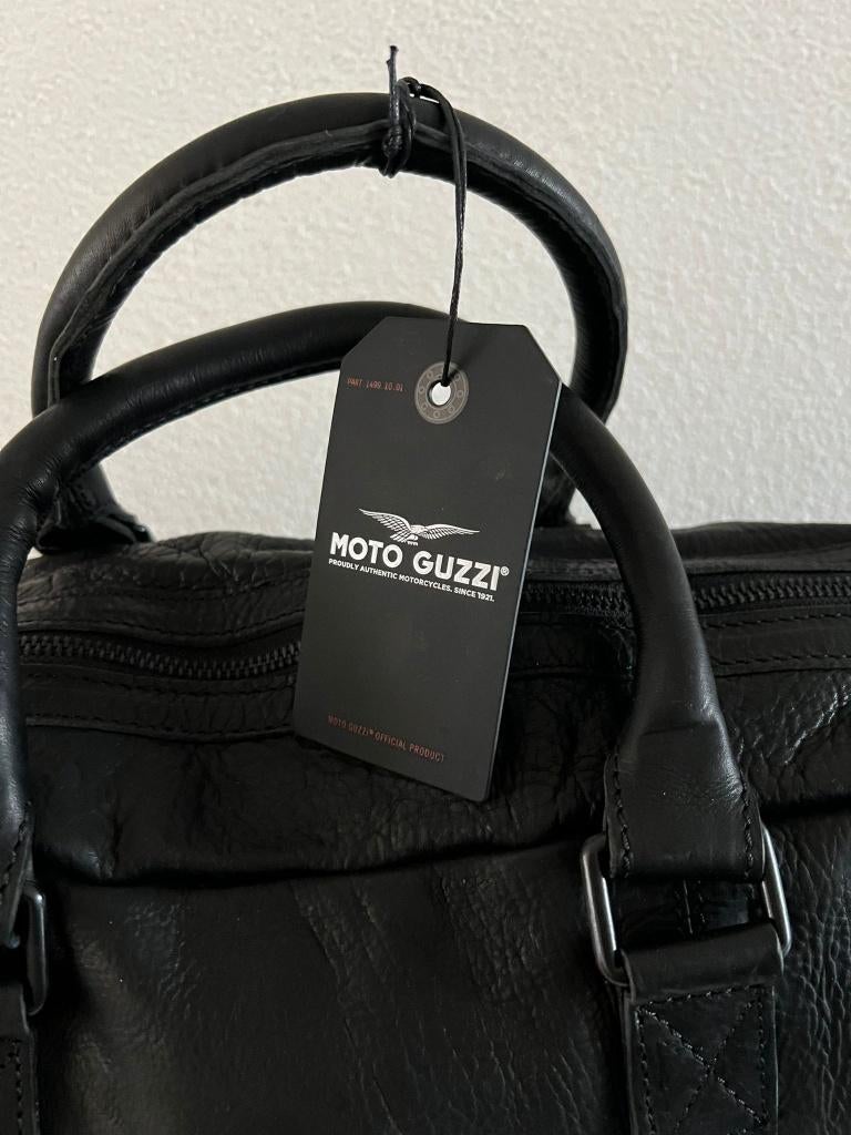 Moto Guzzi Monza Leather Holdall Bag, Verzenden, Nieuw, Zwart, Handtas