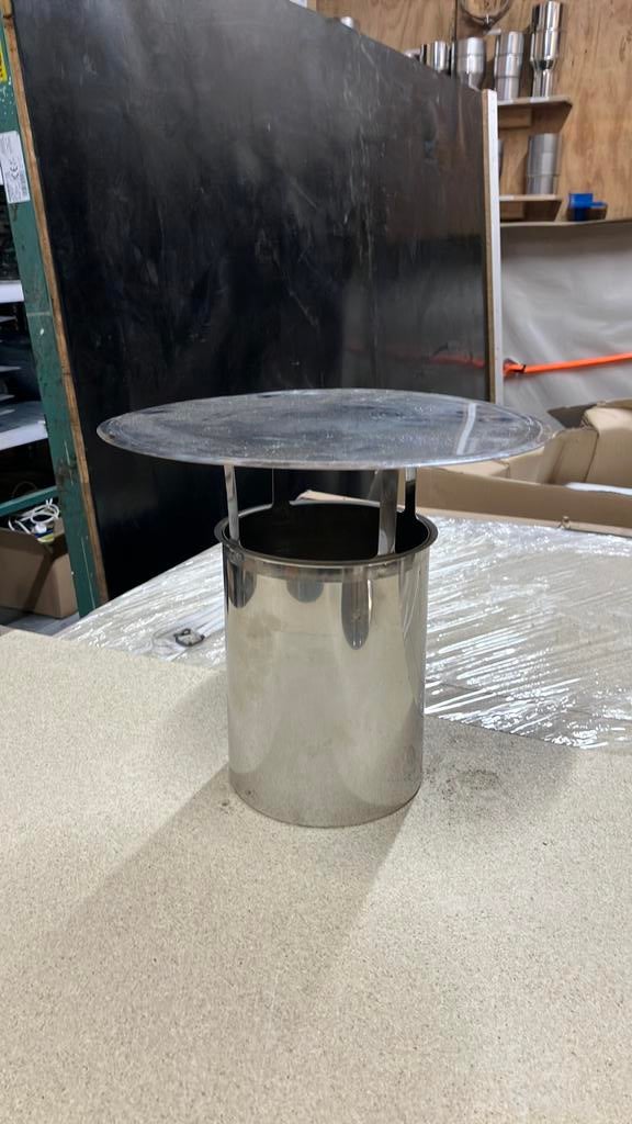 Regenkap rvs 150mm insteek, Ophalen, Overige typen, Nieuw, Rvs