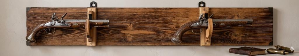 Nieuw houten wapen display voor geweer of pistool, Ophalen of Verzenden