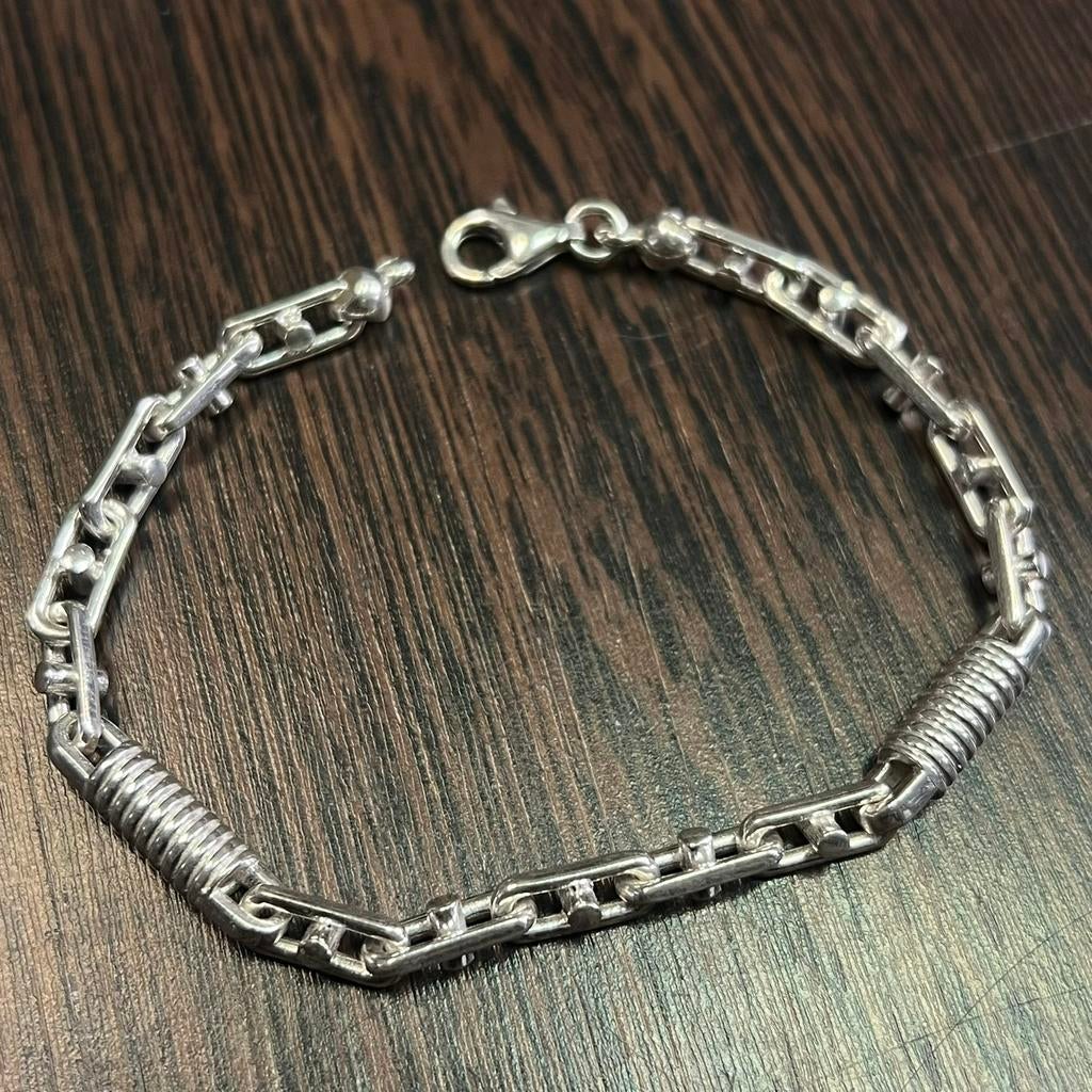 Zilveren armband massief monte carlo 925 Silver, Ophalen of Verzenden, Nieuw, Goud