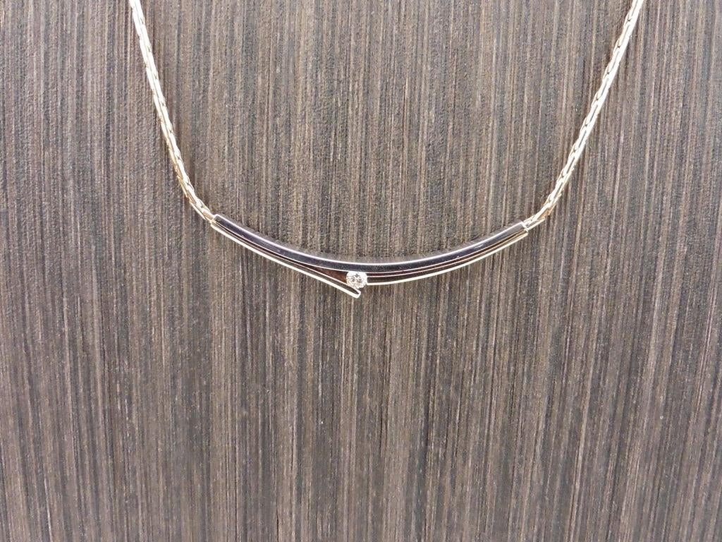 Gouden choker met briljant                               G70, Gebruikt, ., Ophalen of Verzenden, .