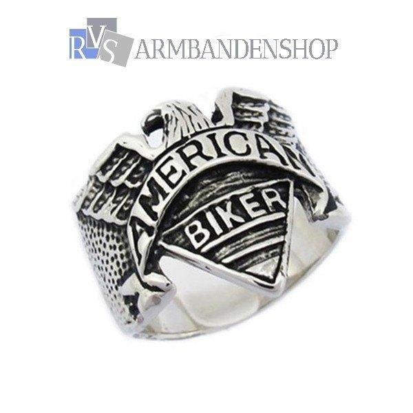Div heren en dames ringen van rvs staal zilver biker, 20 of groter, Heer, Nieuw, Zilver