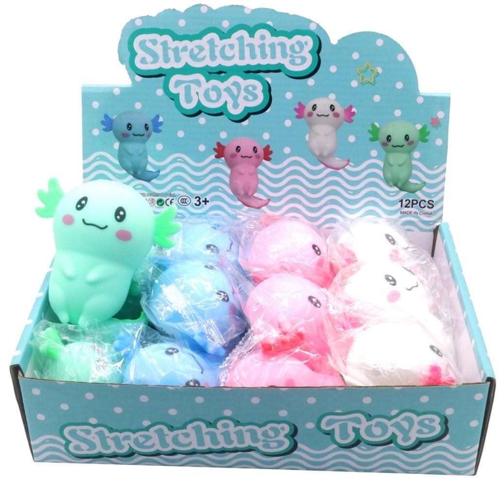PARTIJ SQUISHY AXOLOTL 9CM IN DISPLAY , ., Nieuw, Ophalen of Verzenden, .