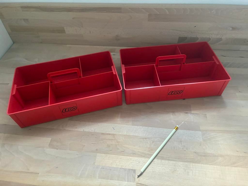 Lego sorteerbakken rood set van 2, Ophalen of Verzenden, Gebruikt, Lego