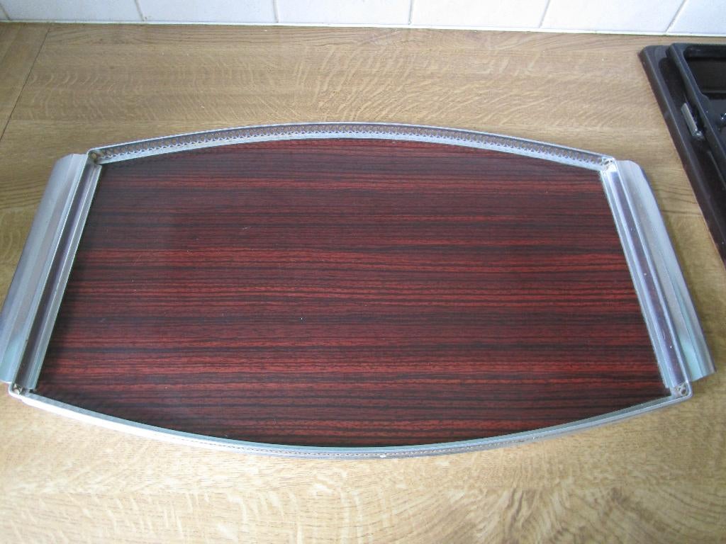 Dienblad, formica, MB Italy, Ophalen of Verzenden, Gebruikt, Rechthoekig, Hout