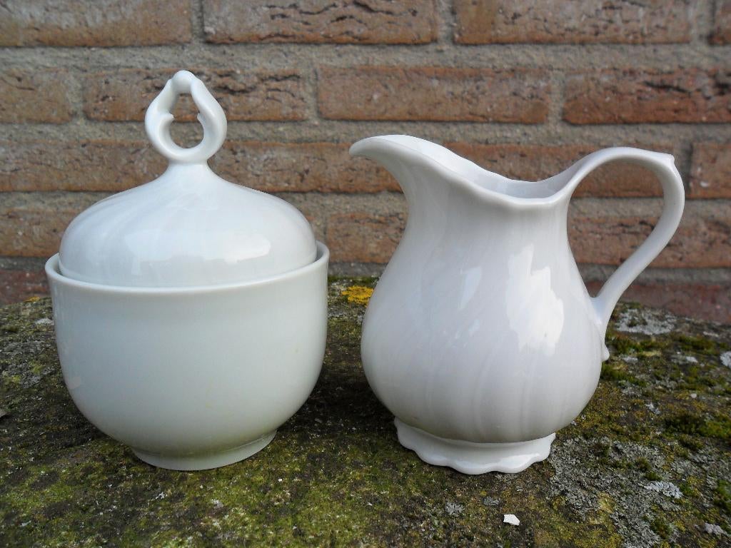 Melkkannetje en suikerpotje, Ophalen, Porselein, Overige stijlen, Overige typen