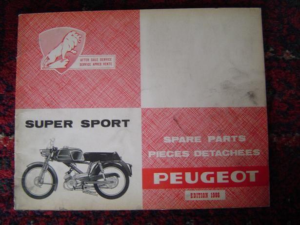 Peugeot Super Sport 1966 parts list pieces detachees, Ophalen of Verzenden, Gebruikt