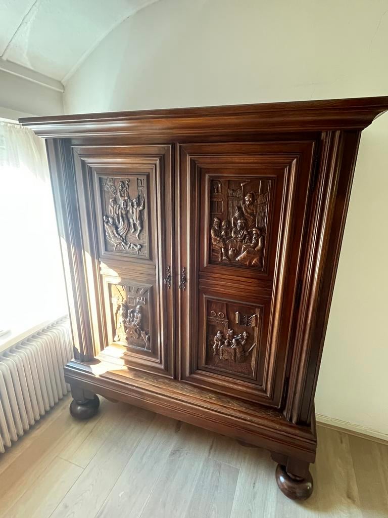 Houten kast, Antiek en Kunst, Antiek | Meubels | Kasten, Ophalen