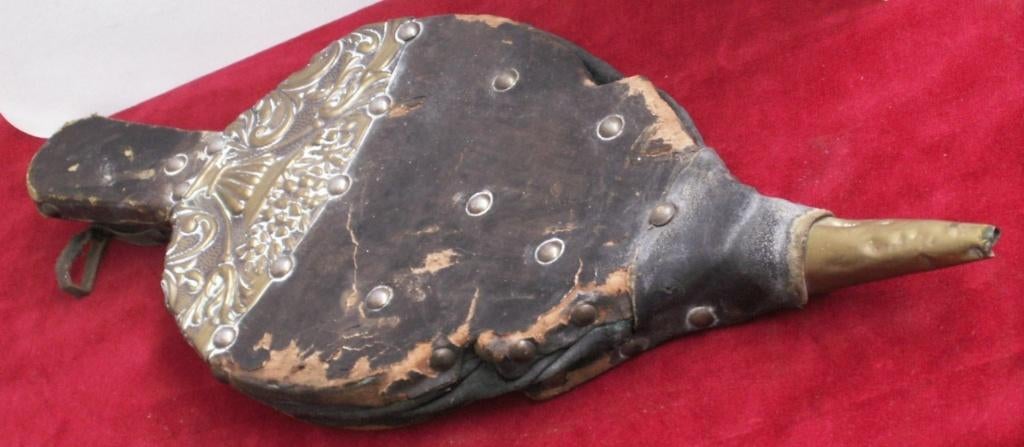 Antieke blaasbalg met koperen beslag, Ophalen of Verzenden