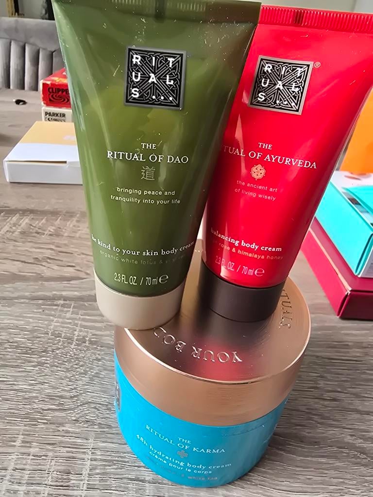 Rituals Body Crèmes Set - Dao, Ayurveda, Karma, Ophalen of Verzenden, Nieuw, Bodylotion, Crème of Olie