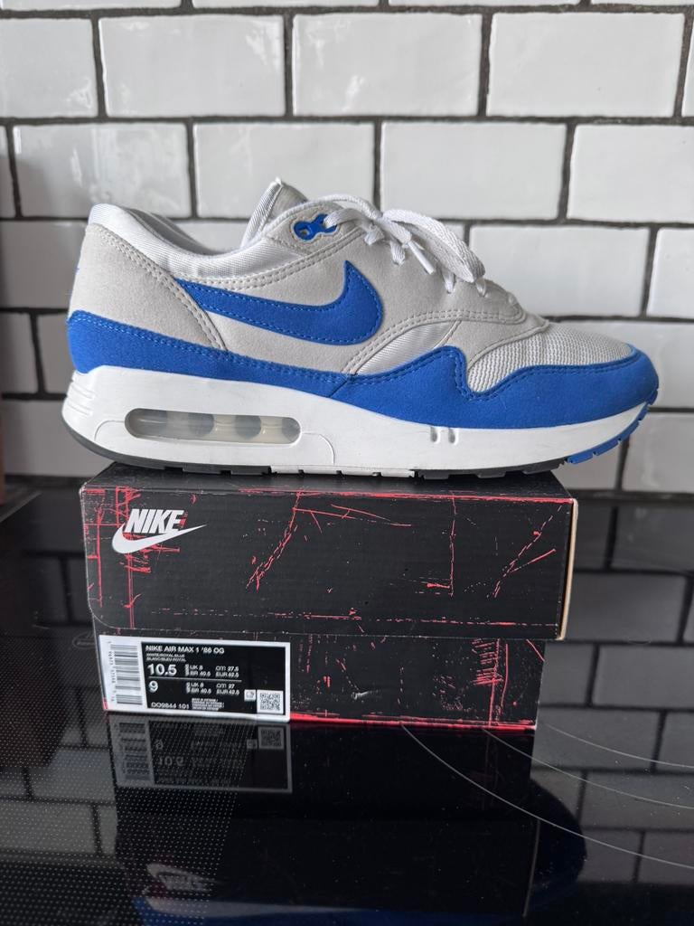 nike air max 1 big bubble 42,5 royal blue, Kleding | Heren, Schoenen, Ophalen of Verzenden, Zo goed als nieuw, Blauw