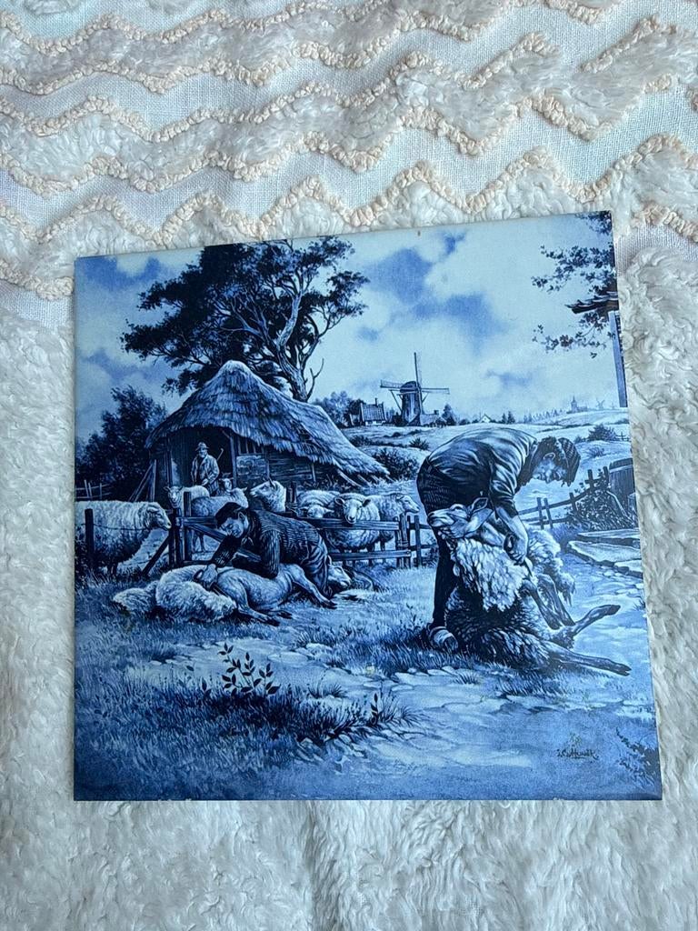 antieke Delfts blauwe wandtegels van J.C. van Hunnik, Ophalen of Verzenden