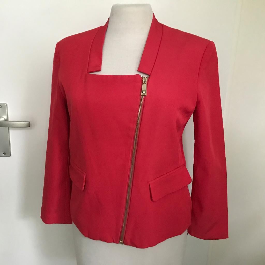 Pinko colbert jasje in fuchsiaroze maat 36 pauw designer, Kleding | Dames, Verzenden, Zo goed als nieuw, Maat 36 (S)