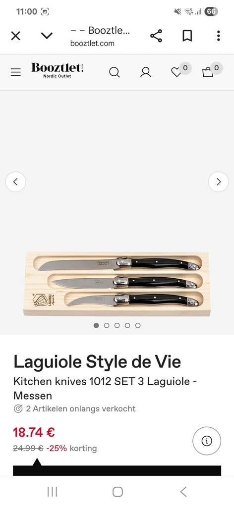 Messen set van Laguiole, Ophalen, Rvs of Chroom