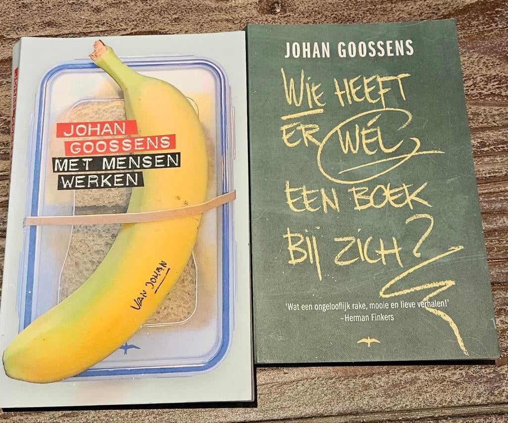 Johan Goossens - Wie heeft er wél een boek bij zich?, Boeken, Ophalen of Verzenden, Zo goed als nieuw, Johan Goossens