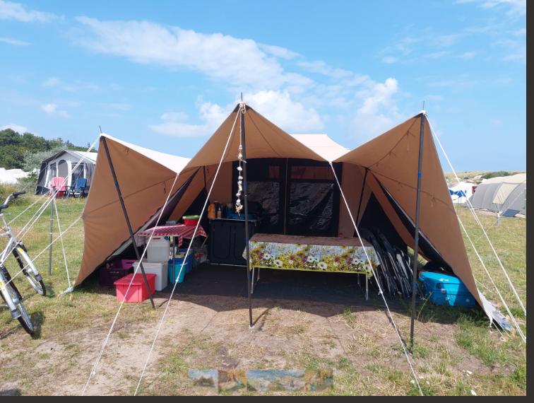 Vlieland tent Stortemelk, Caravans en Kamperen, Tenten, tot en met 6, Zo goed als nieuw, Ophalen of Verzenden