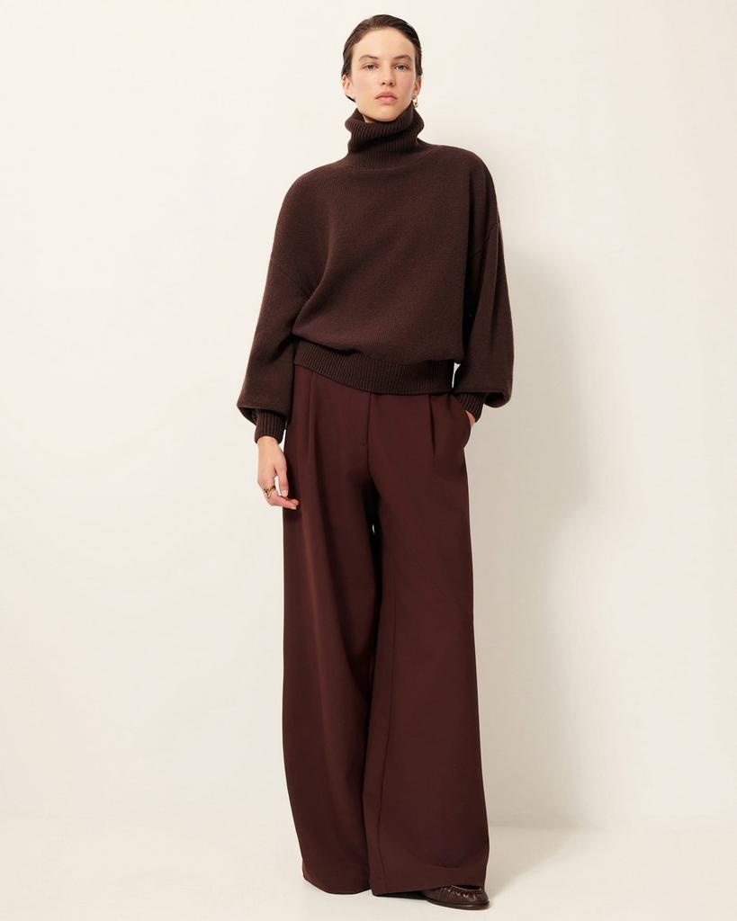 Sessùn prachtige chocolade bruine merinowol trui met col 36, Kleding | Dames, Truien en Vesten, Ophalen of Verzenden, Nieuw, Maat 36 (S)