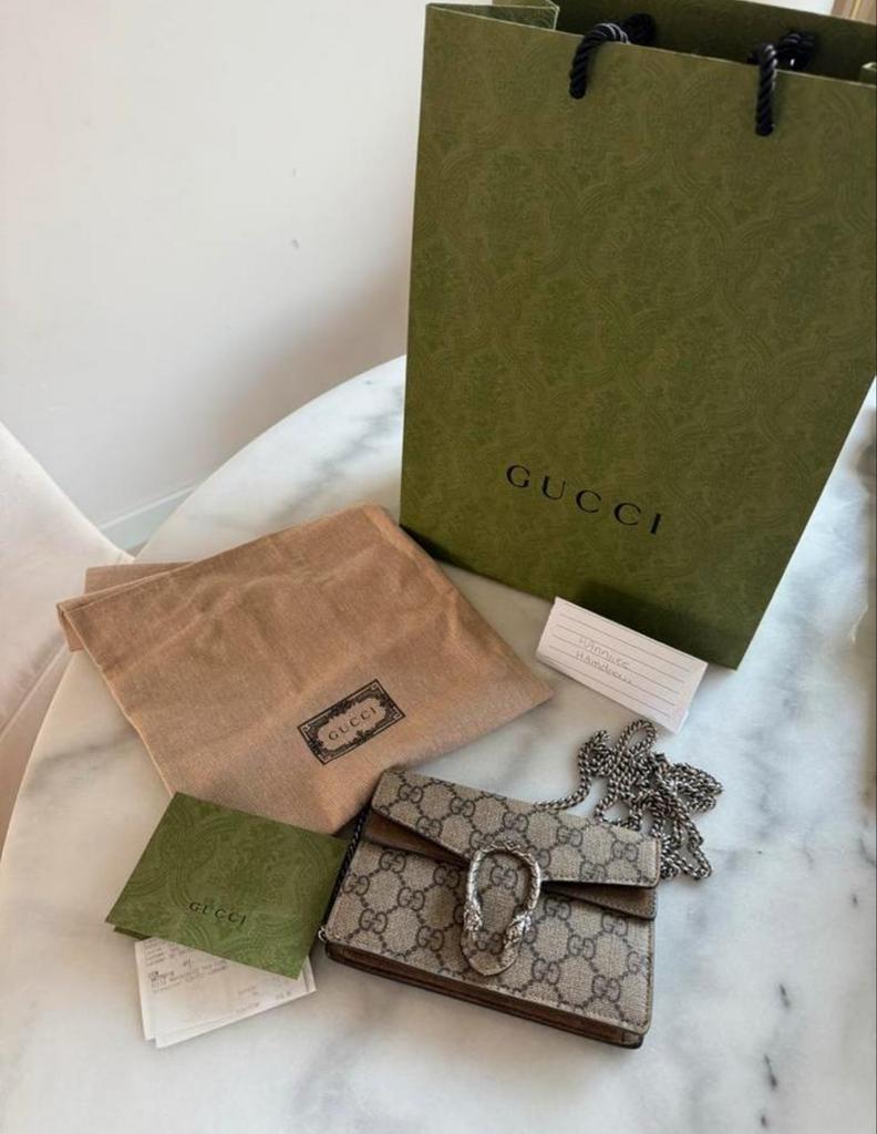 Gucci Dionysus Mini Tas, Ophalen of Verzenden, Zo goed als nieuw, Beige, Avondtasje
