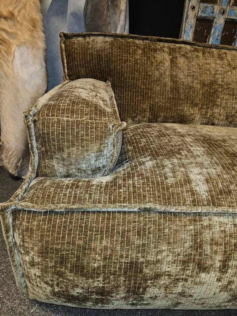 Bank Platani ribstof lounge bank, Ophalen of Verzenden, Nieuw, Vierpersoons of meer