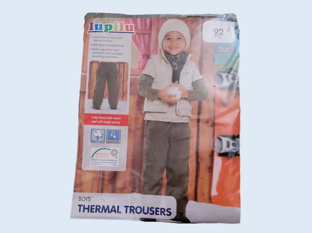 LUPILU bruine thermo broek maat 92 *nieuw* ~ MP3051, Kinderen en Baby's, Kinderkleding | Maat 92, Broek, Nieuw, Ophalen of Verzenden