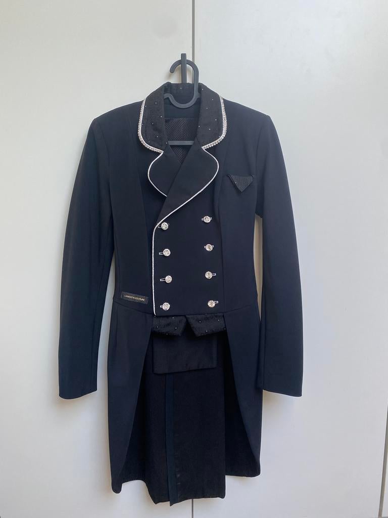 Lamantia couture slipjas zwart 34/XS, Ophalen of Verzenden, Zo goed als nieuw, Dressuur, Bovenkleding