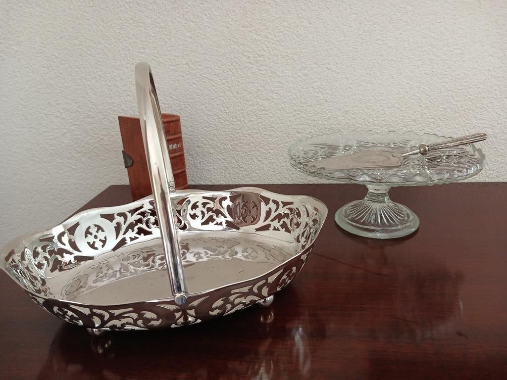 Sierlijke Verzilverde Broodmand Vintage, Ophalen of Verzenden