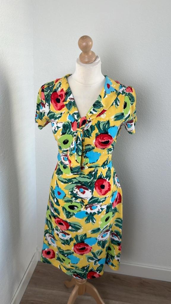 King Louie maat M gele zomer jurk 943, Maat 38/40 (M), Geel, Ophalen of Verzenden, Zo goed als nieuw