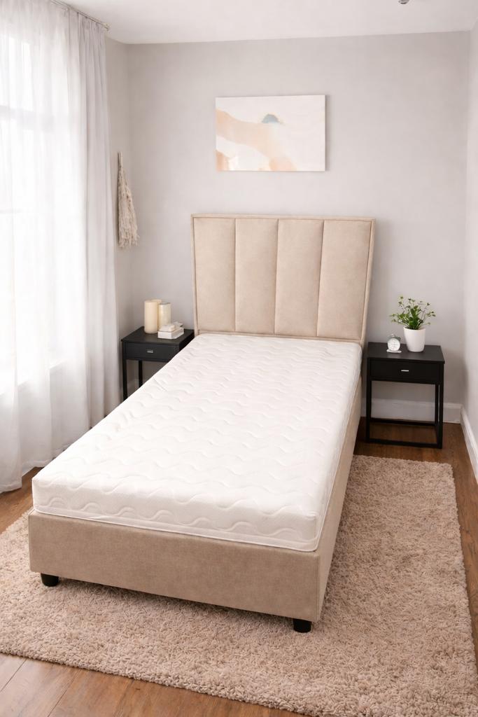 Boxspring 90x200 vaste bak geen opbergruimte  met MATRAS, Huis en Inrichting, Slaapkamer | Bedden, 90 cm, Eenpersoons, Ophalen of Verzenden
