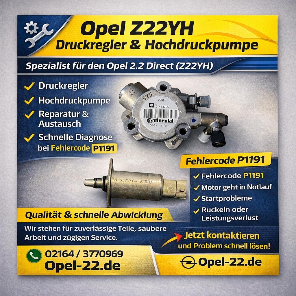 Opel Hogedrukpomp Z22YH P1191 24465785 93174538 GM 95507060, Ophalen of Verzenden, Gereviseerd