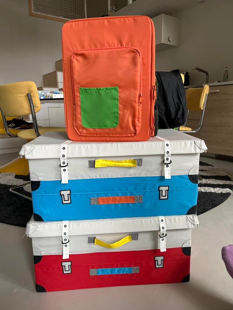 IKEA Kleurrijke Opbergdozen Set, Ophalen, Kunststof, Gebruikt, Minder dan 50 cm