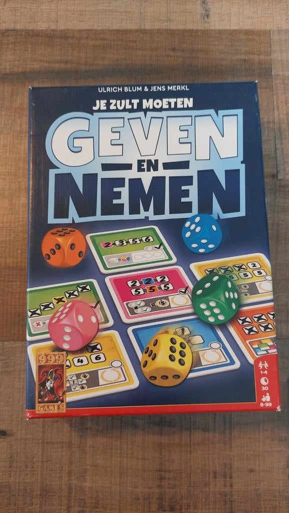 Geven en Nemen - Compleet met spelregels, Hobby en Vrije tijd, Gezelschapsspellen | Bordspellen, Een of twee spelers, Ophalen of Verzenden