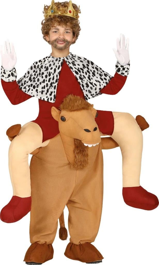 Koning op kameel pak 7-9 jaar, Ophalen of Verzenden, Zo goed als nieuw, Jongen of Meisje