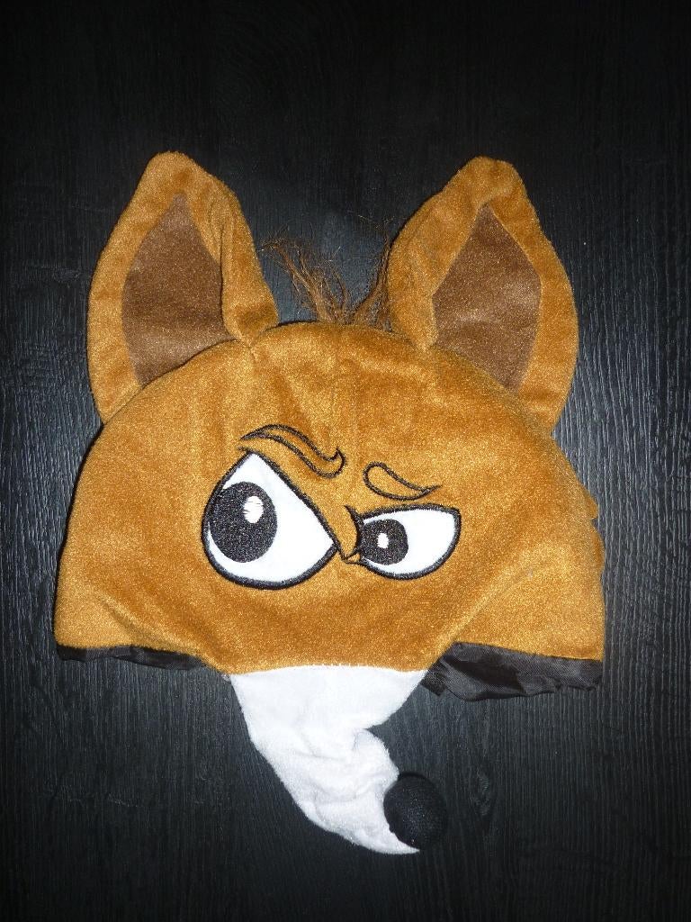 Carnaval muts wolf / vos - vossen pet / wolven / kids, Ophalen of Verzenden, Zo goed als nieuw, 104 of kleiner, Jongen of Meisje