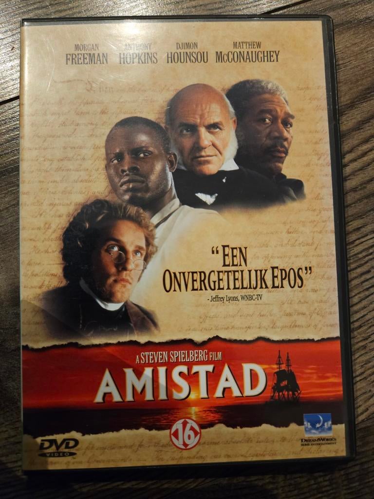 Amistad DVD - Steven Spielberg, Cd's en Dvd's, Vanaf 16 jaar, Ophalen of Verzenden, Zo goed als nieuw, Historisch of Kostuumdrama