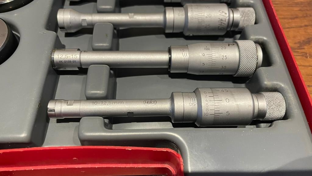 Helios 3 punts binnenmicrometer schroefmaat 10-20mm 0.002, -, Helios, Ophalen of Verzenden, Zo goed als nieuw