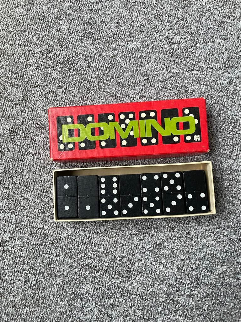 Vintage Domino Set in Originele Doos, Ophalen of Verzenden, Minder dan 500 stukjes, Gebruikt, Overige typen