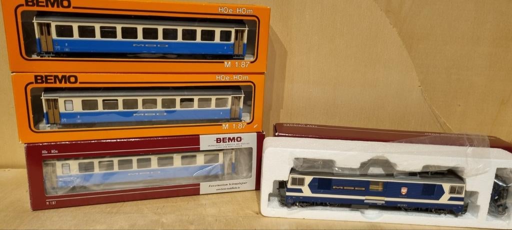 Bemo treinset MOB, Overige merken, Gelijkstroom, Ophalen of Verzenden, Gebruikt