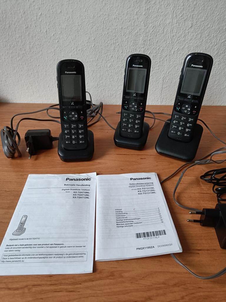3 x Digitale DECT Draadloze Telefoon Panasonic KX-TG13NL, Telecommunicatie, Vaste telefoons | Handsets en Draadloos, Ophalen of Verzenden