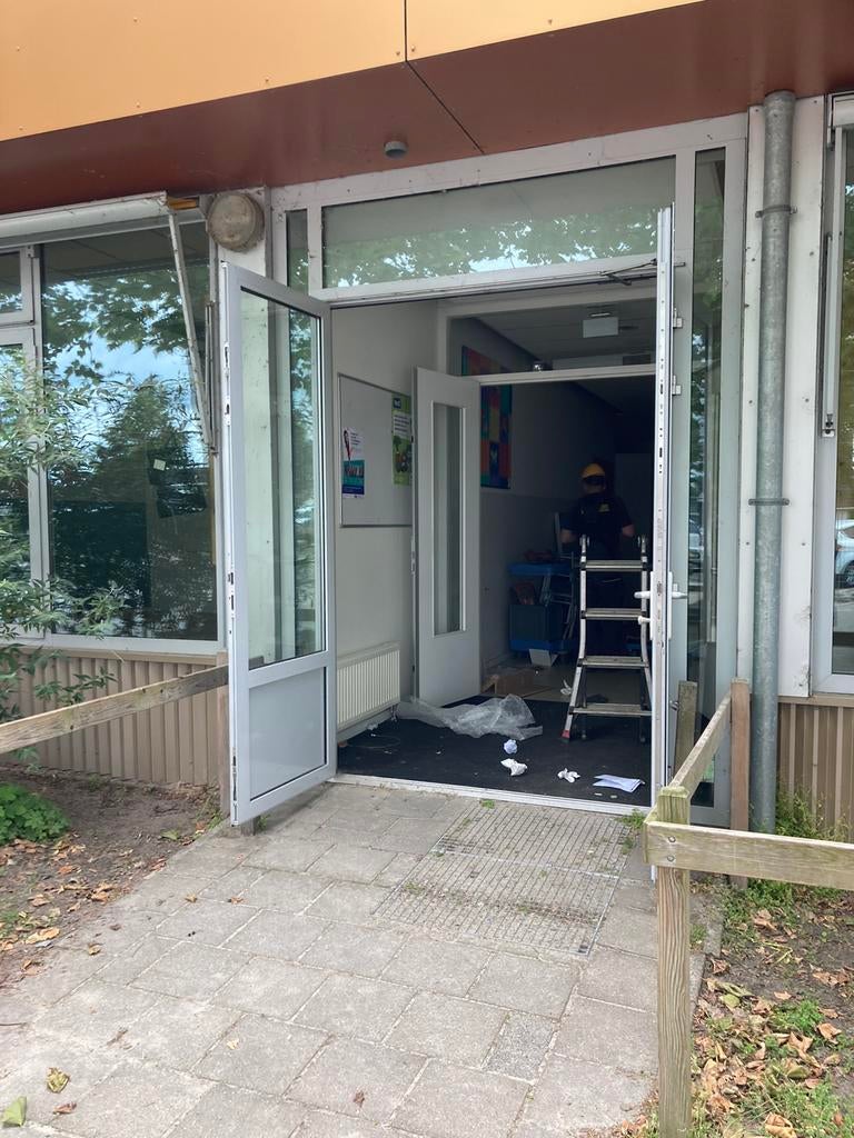 Dubbele deuren | hardhouten|aluminium | HR++glas | gebruikt, Aluminium, Zo goed als nieuw, Schuifpui, Ophalen
