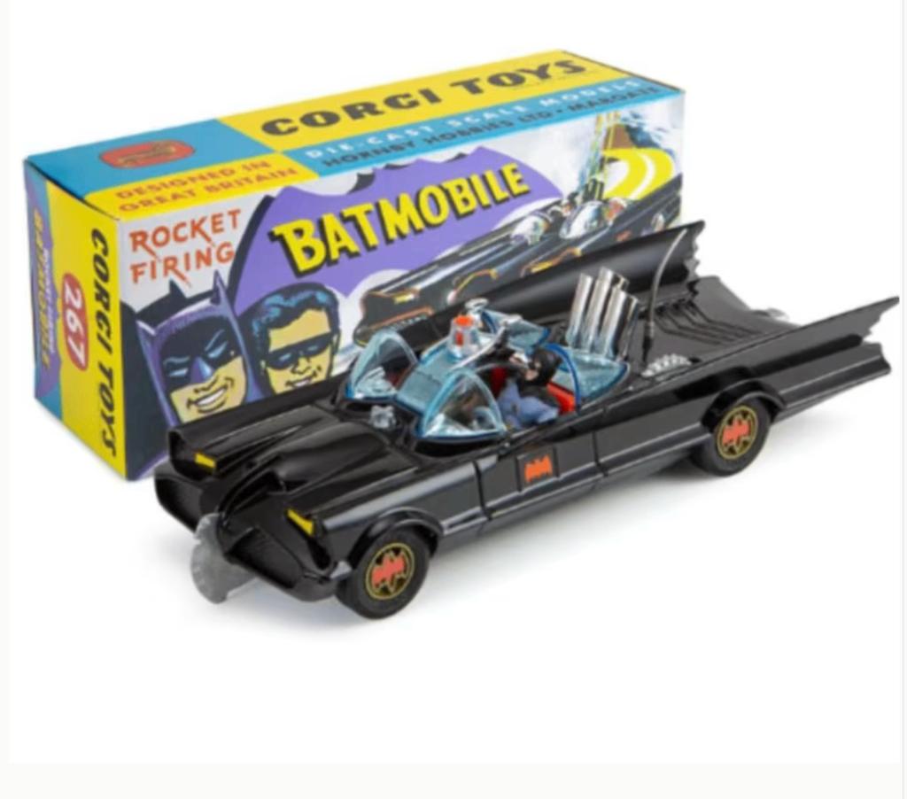 Batmobile CORGI Model Club GLANZEND ZWART SCHAAL 1:46 R 267, Hobby en Vrije tijd, Modelauto's | 1:43, Verzenden, Nieuw, Auto, Corgi