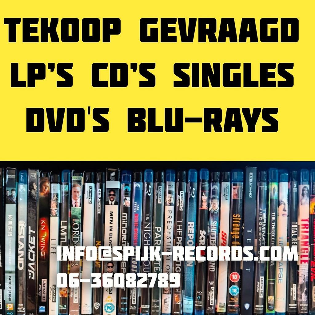 Spijk-records de opkoper van bijna alles in films en muziek, Ophalen, 3208LE, Zo goed als nieuw, Info@spijk-records.com