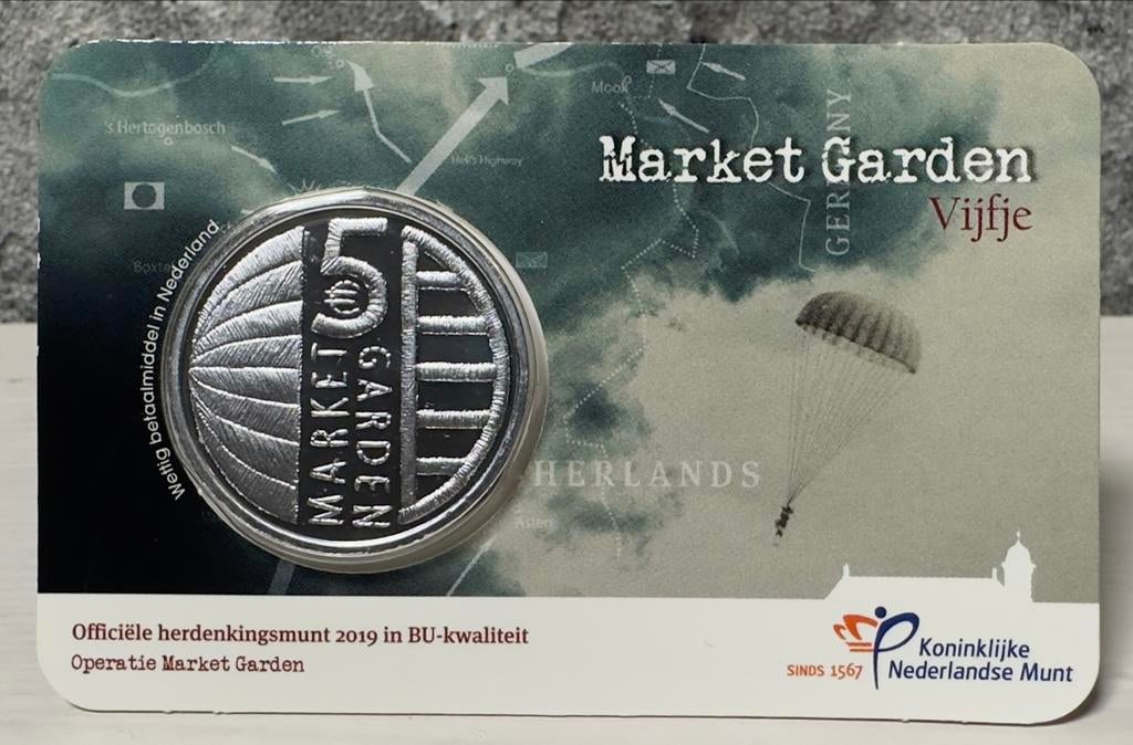 Market Garden Vijfje BU Coincard, Ophalen of Verzenden, Euro's, Losse munt