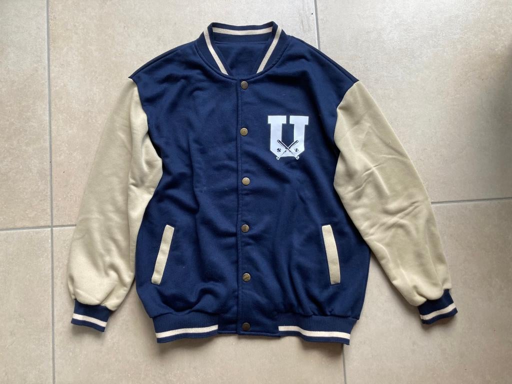 College jacket 36, Blauw, Ophalen of Verzenden, Maat 36 (S), Gedragen