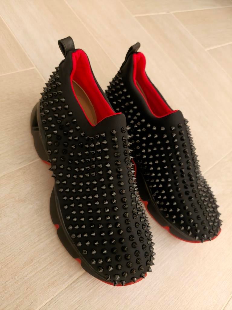 Christian Louboutin Spike Sock Maat 42 Nieuw Black Red, Kleding | Heren, Schoenen, Ophalen of Verzenden