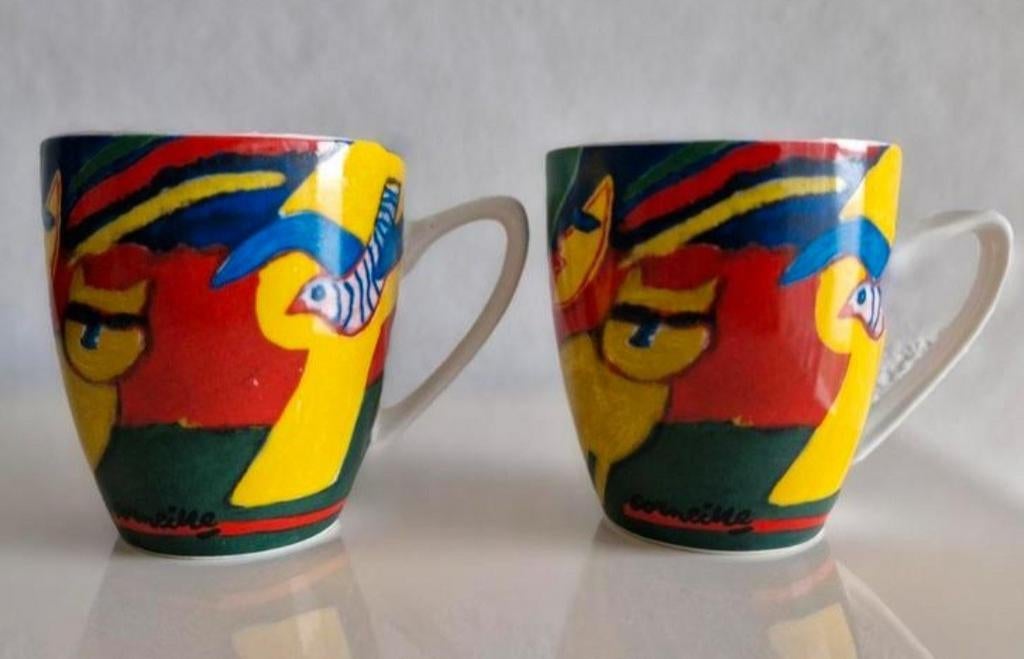 Twee Kopjes Corneille, Huis en Inrichting, Keuken | Servies, Zo goed als nieuw, Kop(pen) en/of Schotel(s), Overige stijlen, Ophalen of Verzenden