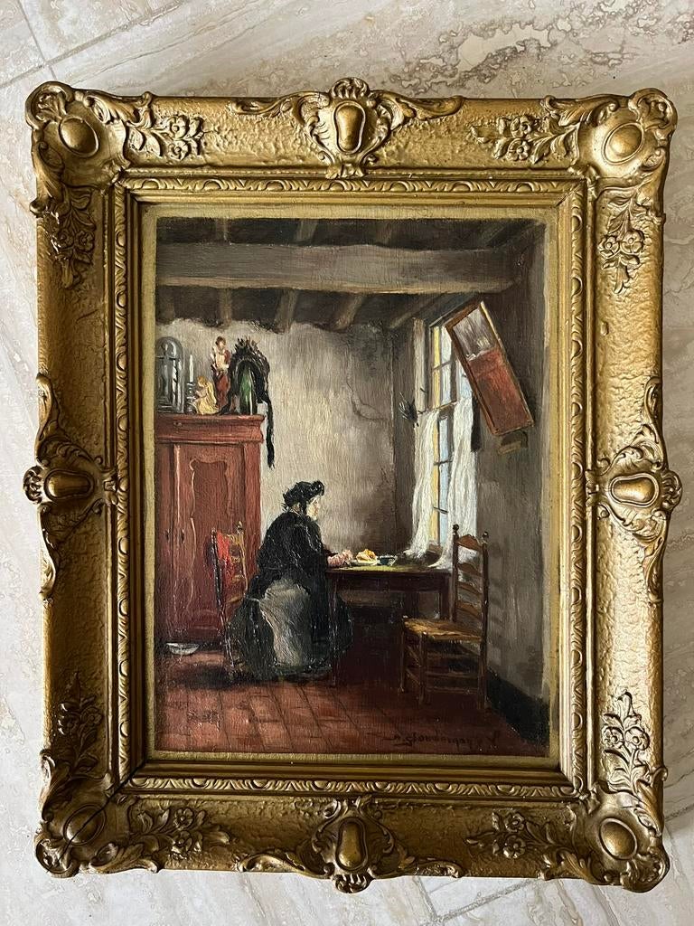 Schilderij Adriaan Glaudemans, Antiek en Kunst, Ophalen