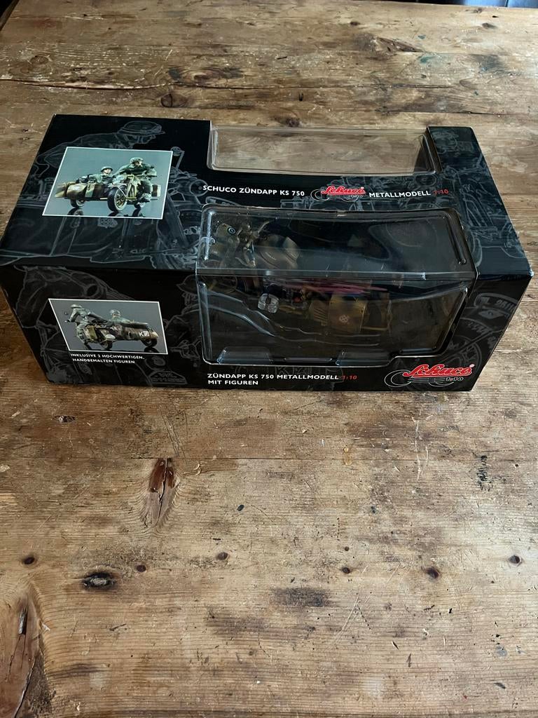 Zundapp ks 750 zijspan 1:10 Schuco nieuw laatste week, Overige merken, 1:32 tot 1:50, Overige typen, Nieuw